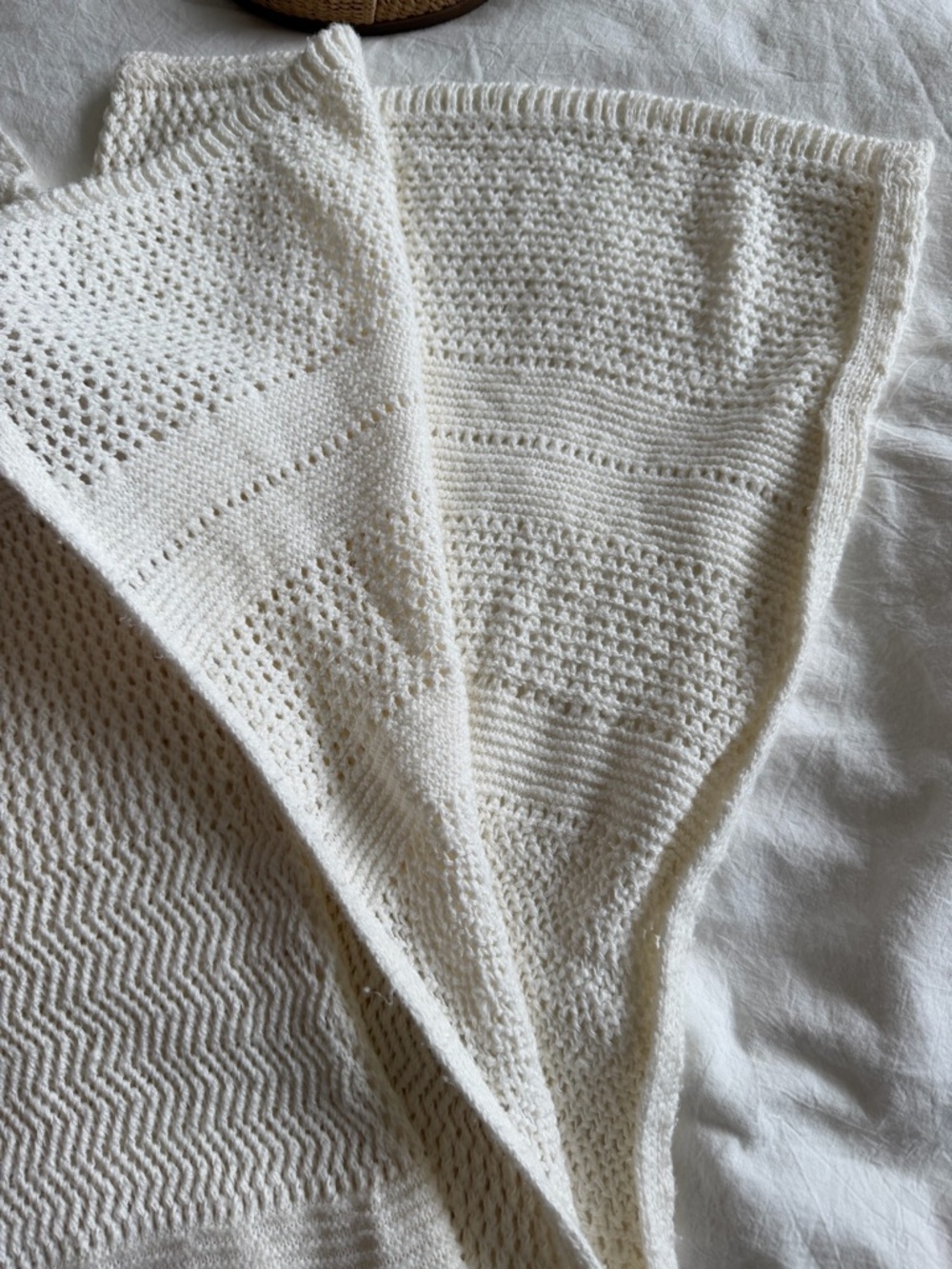 Abercrombie & Fitch Cream Open-Knit Maxi Dress - Picture 4 of 4